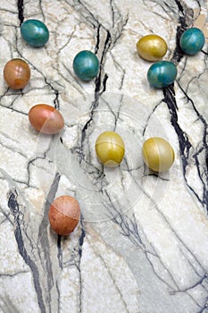 Easter Eggs Decoration Concept oldschool organic paint gift .