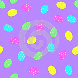 Easter eggs decorative elements in vector for coloring book. Colorful decorative seamless pattern