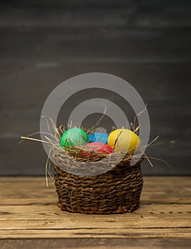 Easter eggs of different colors