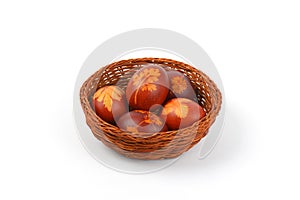 Easter eggs with eco decoration
