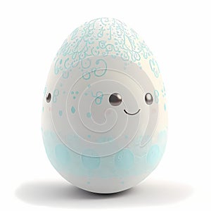 Easter Eggs With Face Design. Generative AI