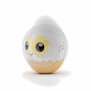 Easter Eggs With Face Design. Generative AI