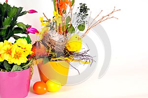 Easter eggs flower arrangements