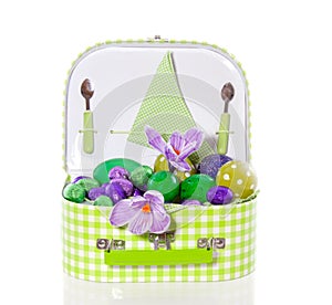 Easter eggs with flowers