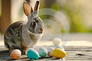 Easter eggs fluffy pretty bunny holiday rabbit celebration painted handmade event festive vacations seasonal tradition