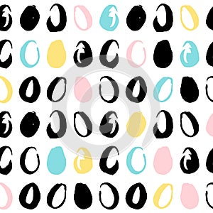 Easter Eggs Funky Seamless Pattern