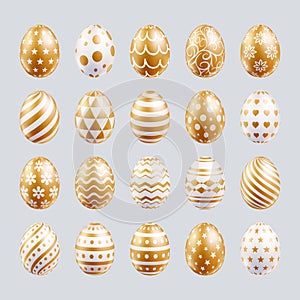 Easter eggs gold color