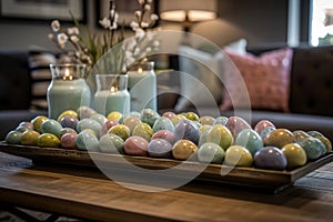 easter eggs in grass