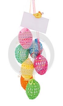 Easter Eggs with greeting card