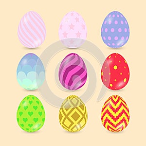 Easter Eggs icons on background