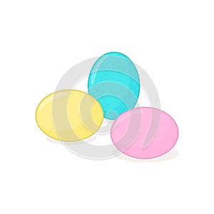 Easter eggs illustration on white background