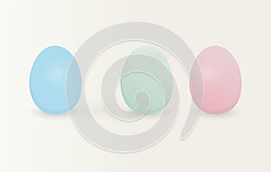 Easter eggs in pastel colors.