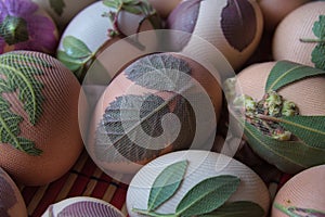 Easter Eggs preparing eggs for dyeing