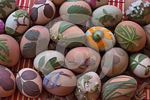 Easter Eggs preparing eggs for dyeing - Greece