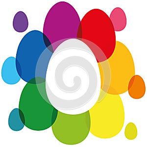 Easter Eggs Rainbow Colored