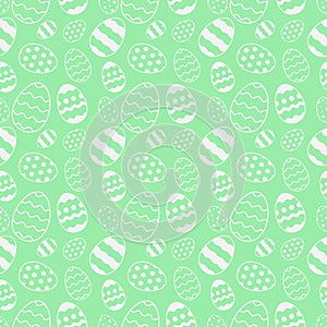 Easter Eggs with seamless ornament pattern, Vector.