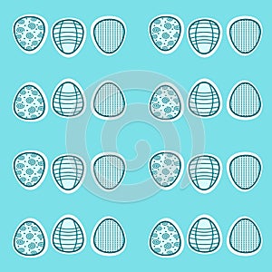 Easter eggs seamless pattern or background