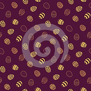 Easter eggs seamless pattern