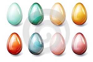 Easter Eggs Set, Color 3d Chicken Eggs, Painted Egg