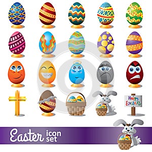 easter eggs set. Vector illustration decorative design
