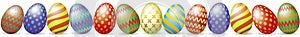 Easter eggs with shadow