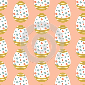 Easter eggs simple seamless pattern. Easter eggs, Easter symbol, decorative vector elements. EPS10