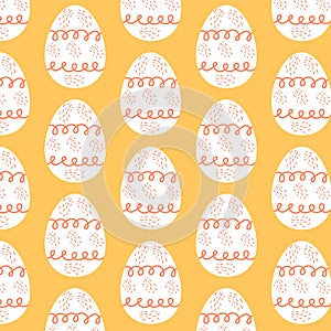 Easter eggs simple seamless pattern. Easter eggs, Easter symbol, decorative vector elements. EPS10