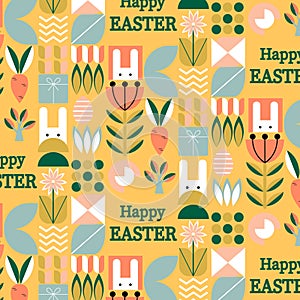 Easter eggs simple seamless pattern. Easter eggs, Easter symbol, decorative vector elements. EPS10
