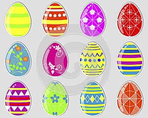 Easter eggs stickers.