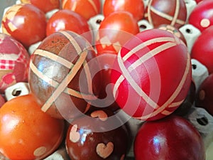 Easter eggs with strapes