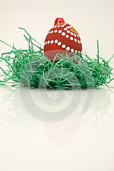 Easter eggs on synthetic turf