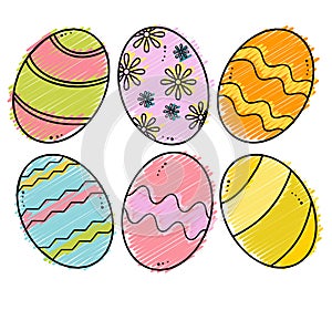 Easter eggs vector