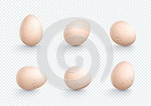 Easter Eggs Vector Element Angles Set 3d Isolated Speckled
