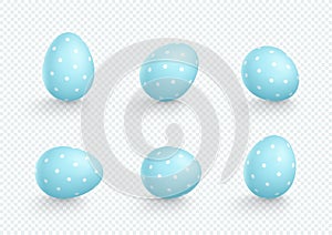 Easter Eggs Vector Element Angles Set 3d Isolated Spots