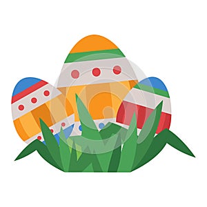 Easter eggs vector flat syle icons