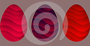 Easter eggs vector futuristic design