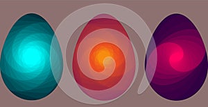 Easter eggs vector futuristic design