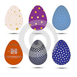 Easter eggs vector set
