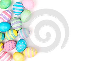 Easter eggs on a white background