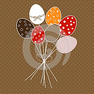 Easter floral design with eggs