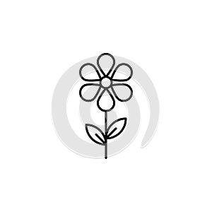 Easter, flower, nature icon. Element of easter day icon. Thin line icon for website design and development, app development.