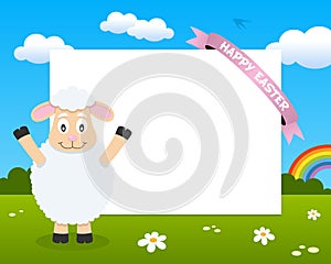 Easter Funny Lamb Horizontal Frame