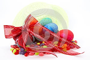 Easter Gift, Jellybeans, Eggs, and Bonnet photo