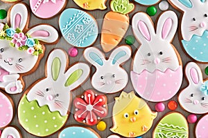 Easter ginger cookies and candies.