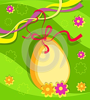 Easter green background vector