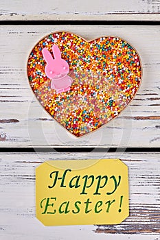 Easter greeting card, sprinkle dots.