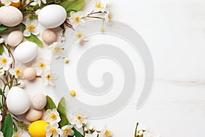 easter greeting colorfull card with free space for text
