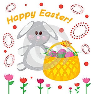 Easter greetings card Happy Easter