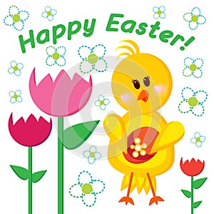 Easter greetings card Happy Easter
