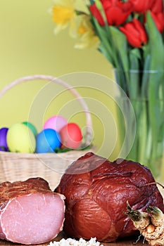 Easter ham and eggs